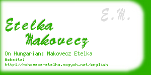 etelka makovecz business card